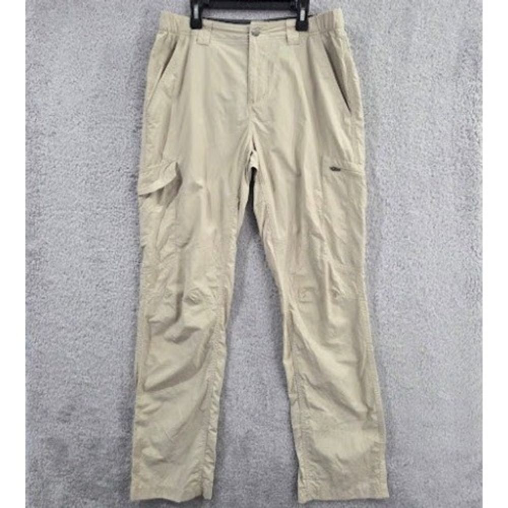 Columbia Cargo Pants Men's 32x32 Khaki Tan Hiking Outdoor Lightweight Utility